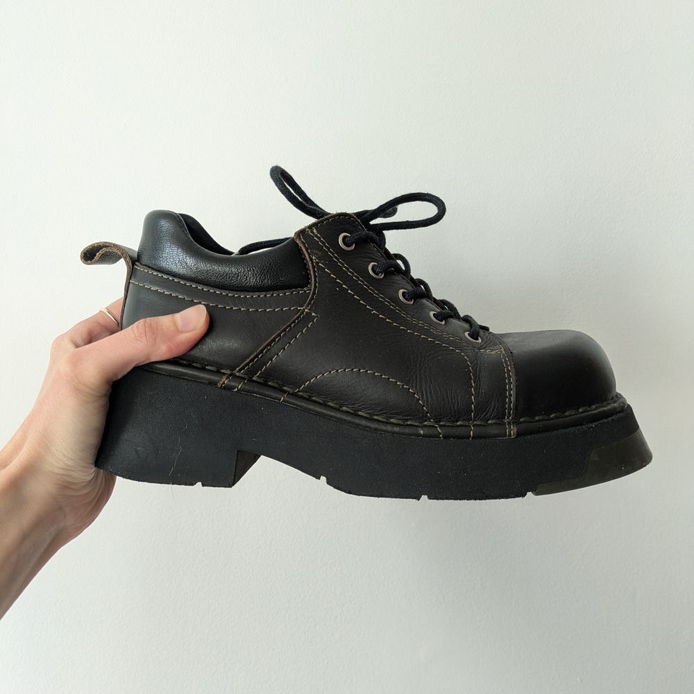 MIISTA Erina Black/Khaki Toe Detail